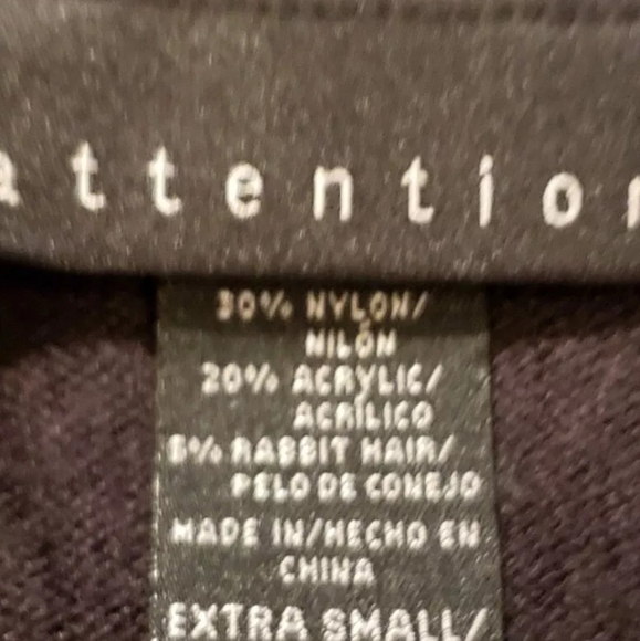 Attention Women's Cardigan Sweater Size: Extra Small Rabbit Hair Blend - Picture 5 of 9